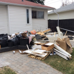 Junk Removal service on a local house