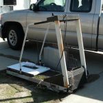 Treadmill on driveway