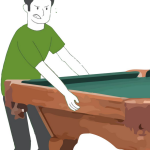 guy lifting a pool table